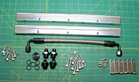 81008ca A-team Ls Fuel Rail Kit Cathedral Port -8an Fitting Ls1 Ls2 Ls3 Ls6 Lsx Billet Alum