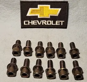 9832 Aftermarket 1960-80s Chevy 283 305 327 350 400 Intake Manifold Bolts Hex 12 3/8 Inch -16 X 1