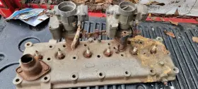 3138698 Alcoa Nash 1954 Rare L6 Flathead Intake Manifold Cylinder Head 2x1bbl #2