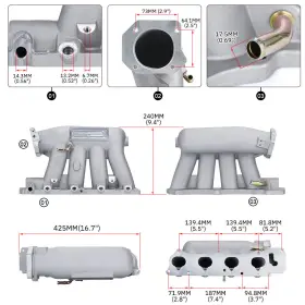 Al-im52s Alex For Honda Acura Tsx Rbc Racing K-series Intake Manifold K20 K20z3 K24 K24a2 #2 Al-im52s Alex For Honda Acura Tsx Rbc Racing K-series Intake Manifold K20 K20z3 K24 K24a2 #2