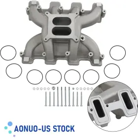 Aonuo-us 455695824026 300-130 Fits Gm Ls1 Ls2 Ls6 Cathedral Port Dual Plane Mid-rise Intake Manifold