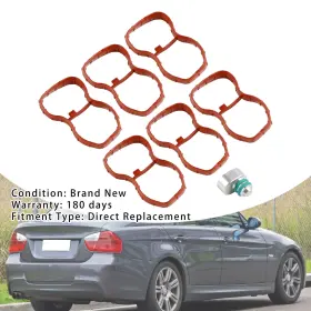 11617800088 Areyourshop 6pcs Intake Manifold Gasket 1167807480 Fit Bmw E90-93 F10 F11 F07 X5 X6 N57 #3