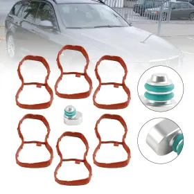 11617800088 Areyourshop 6pcs Intake Manifold Gasket 1167807480 Fit Bmw E90-93 F10 F11 F07 X5 X6 N57
