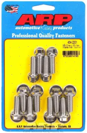 434-2001 Arp Automotive Racing Products Sbc S/s Intake Bolt Kit 6pt