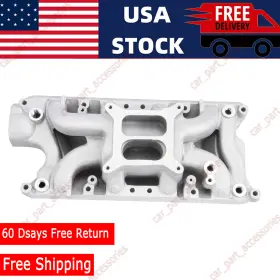 Gpj090681wi Asi Performance Fit Ford Windsor 289/302 Intake Manifold Dual Plane 4 Barrel Air Gap Satin 54026