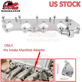 Ecg080-sl Bagaraatan Aluminum For K24 K24a Style Intake Manifold Adapter Kit Head To S2000 F20c/f22c