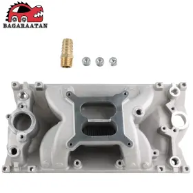 Imp014-sl-bhw Bagaraatan Aluminum Air Gap Intake Manifolds Sbc Small Block Chevy For Vortec 305 350 96-02