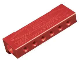 Bxac-00403-rd Blox Racing For Billet 6-port Vacuum Manifold Kit - Red