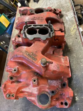 3816313 Chevrolet 1968 Chevy Small Block 2 Barrel Cast Iron Intake J28 Oct Used #3