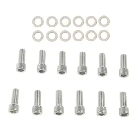 Sbc887641a5a Cnnell Fit For 283 327 350 400 Small Block Chevy 12x/set Chrome Intake Manifold Bolts