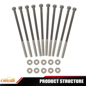 Cnnella01160104 Cnnella-69 10x Stainless Steel Intake Manifold Bolts Kit Fit For Camaro Gm Lsx Ls1-ls6