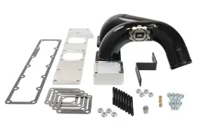 Deviant-82301 Deviant Race Parts 5.9 Dual Intake Elbow With Plenum 82301 Black