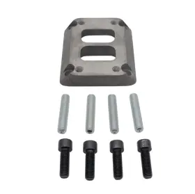 Diesel Power Source 810189861688 Dps Divided T3 To T4 Turbo Flange Adapter Cast Iron Cummins Exhaust Kit Bolts