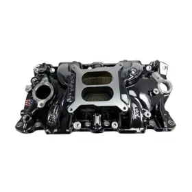 2701-bp Edelbrock Chevy Sbc Intake Performer Eps Dual Plane Black Plasma Coated
