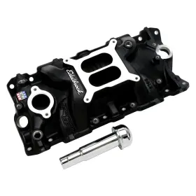 27033 Edelbrock - Performer Eps Black Dual Plane Intake Manifold With Oil Fill