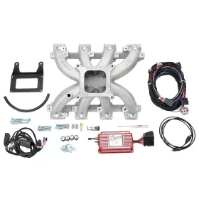 28456 Edelbrock Victor Jr Intake Manifold For Chevy With Electronic Carb