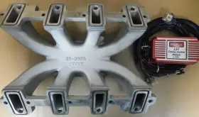 29085 Edelbrock Ls1 Chevy Victor Jr Intake And Ignition Box Single Plane 4150 Flg #3