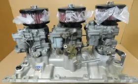 5417 Edelbrock Sb Chevy Vortec Tri-power With Rochester 2gc Carbs And Air Cleaners 5417 Edelbrock Sb Chevy Vortec Tri-power With Rochester 2gc Carbs And Air Cleaners