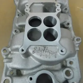 C66-0 Edelbrock 5420 Bb Chevy Dual Quad Oval Port Intake Plane Afb Flg #3