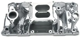 75011 Edelbrock Polished Rpm Air-gap Manifold For Chevy Sbc