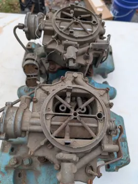 D-32960 Edelbrock 1956 Pontiac Factory Dual Quad Intake W Original Carburetors Star Chief Catalina #3