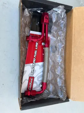 Edl-3647 Edelbrock Fuel Rail Red Aluminum Performance New In Box