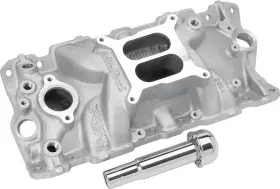 E2703 Edelbrock Performance Products Performer Eps Manifold 55-86 Small Block-with Filler Tube And Push-in Breather
