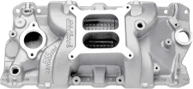 E7101 Edelbrock Performance Products 1955-86 Chevrolet Small Block Without Egr Performer Rpm Natural Finish Square
