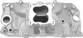 E7164 Edelbrock Performance Products 1965-90 Chevrolet Big Block Oval Port Performer Rpm Natural Finish Spread Bore
