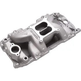 E7562 Edelbrock Performance Products 1965-75 Chevy B/b Without Egr Rectangular Port Performer Rpm Air Gap Natural Finish