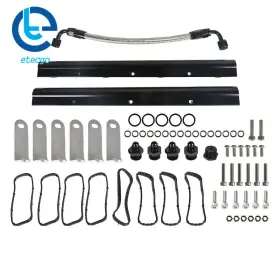 461863 Etecgo Billet Intake Manifold 3/8 Inch Fuel Rail Kit For Ls Ls1 Ls2 Ls3 Ls6 With Hardware