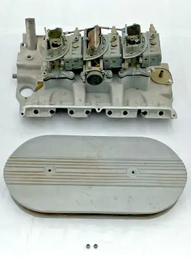 2437 Ford 1961-64 3x2 Intake Holley Carbs Air Cleaner Filter Tri-power Aluminum Manifold #2