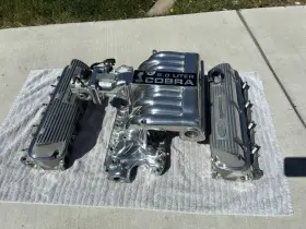 M-6049-y302 Ford New Mustang Foxbody Cobra 5.0l Polished Intake And Y303 Svo Aluminum Heads