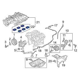 Hl3z9439c Ford Oe For F-150 2017-2020 Lower Engine Intake Manifold Gasket