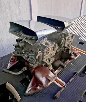 1827899-1 Fury 1958 Plymouth Dual Quad Iron Intake Carter Afb Carbs Cal Custom Air Scoops