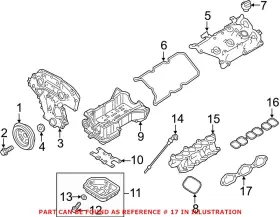 140356ka0b-bb Genuine Nissan Oem Lower Engine Intake Manifold Gasket 140356ka0b For Pathfinder 2017