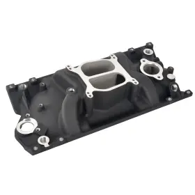 Ge0421 Gesa8736 Black Aluminum Dual Plane Intake Manifold For Sbc Chevy Vortec 350 Heads 1996-up #3