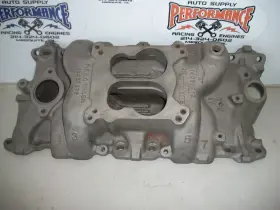 14086242 Gm Chevrolet Cast Iron Performance Intake Sbc Small Block Chevy Bowtie Race Racing Imca Stock