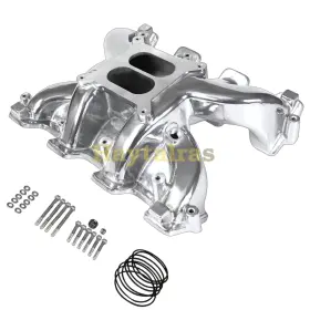 300-130p Haltayras Rpm Style Carb Intake Manifold For Gm Ls1 5.3l Ls2 6.0l Cathedral Port Satin