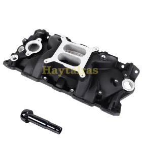 262-400 Haytalras 2703bk Sbc Intake Manifold Performer With Oil Fill Tube For Chevy 55-86 2703black
