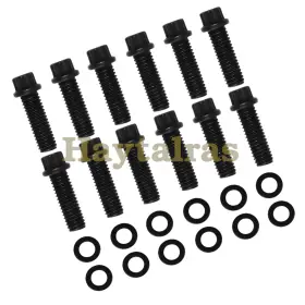 38400bk Haytalras Intake Manifold Bolt Kit Chryslerv8 Sbc V6 Blazer 90a Sb Set Of 3/8 Inch And 1-1/8