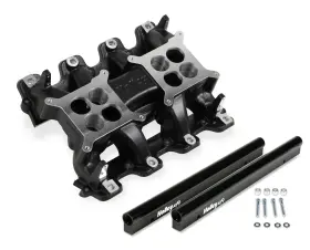 300-121bk Holley Efi Ls Manifold - 2x4 Dual Plane Black Gm Ls1/ls2/ls6