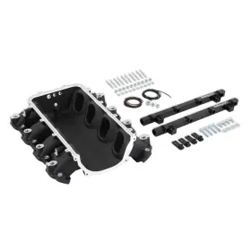300-713bk Holley Efi Ultra Lo-ram Manifold Base - Port Injection Black
