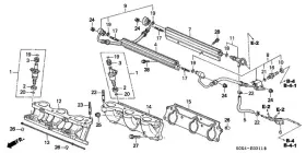 17060-p8a-a00 Honda Genuine Base Rear Injector