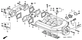 17140-p8a-a10 Honda Genuine Chamber B In Manifold