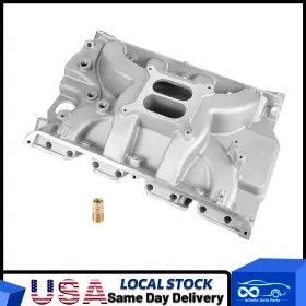 R1148-7105 Infinite Auto Parts Intake Manifold Aluminum Satin 7105 Dual Plane For Ford Fe 390 406 410 427 428