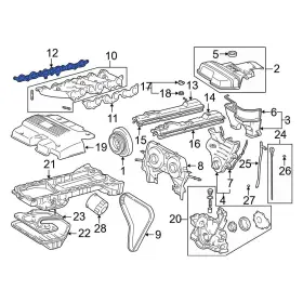 Lexus Oe 1717746060 For Gs300 1998-2005 Lower Engine Intake Manifold Gasket