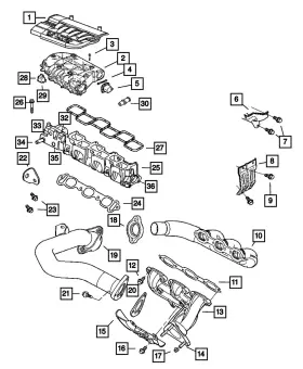 04591822ai Mopar Genuine Intake Manifold Plenum 4591822ai