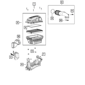 68264887aa Mopar Intake Tube For Ram 1500 2019