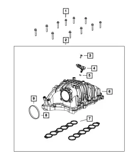 68490098aa Mopar Genuine Intake Manifold